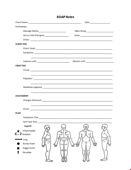 customizable soap note template for efficient client goal tracking template