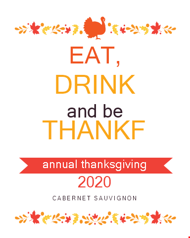 thanksgiving menu template - customize and print | editable menu design template