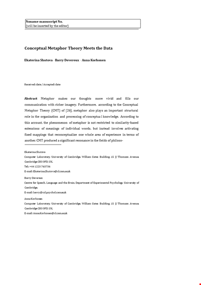 conceptual metaphor example: target the source with metaphorical annotations template