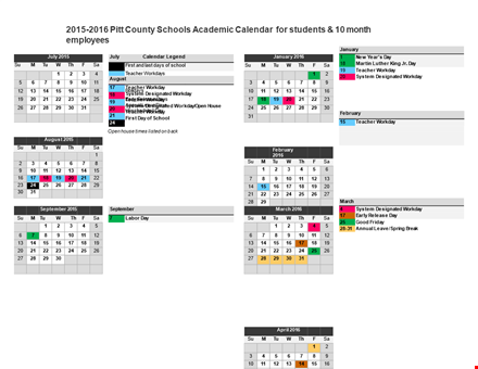 printable school event calendar template template