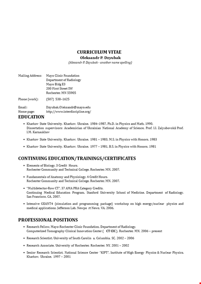 professional education template