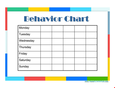 free printable behavior chart for kids template