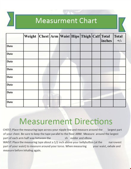 measure your fitness progress with accurate fitness measurement tools template