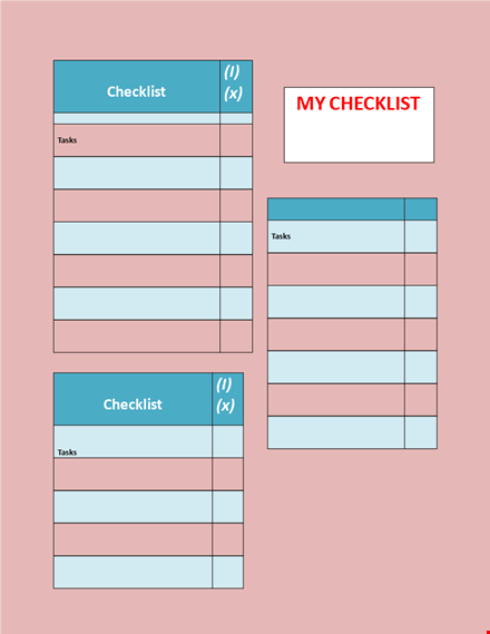 customize checklist template template