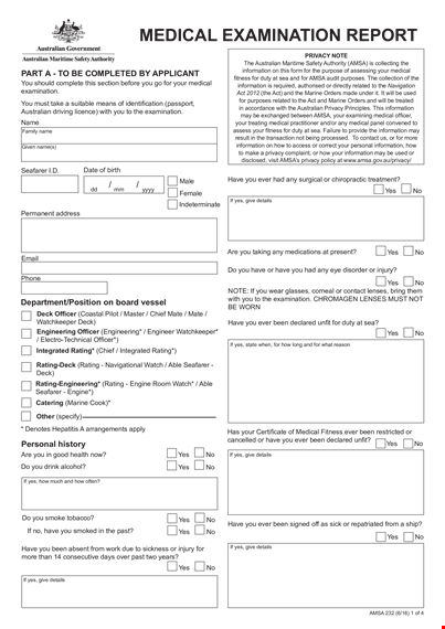 medical examination report - accurate medical assessments for diagnosing diseases template