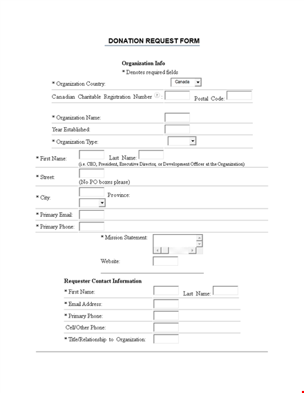 please donate to our organization with our easy-to-use donation request form | event template