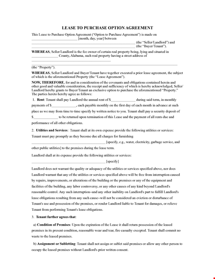 lease purchase contract template template