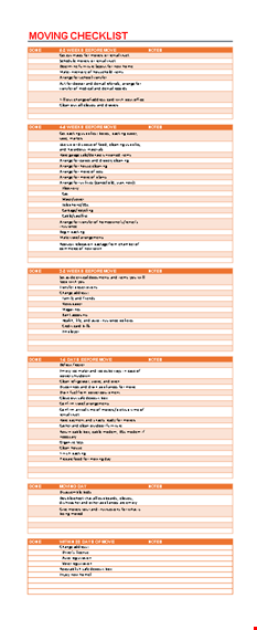 ultimate moving checklist: notes, tips, and tricks template