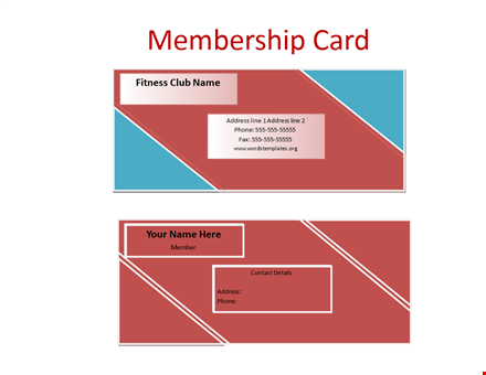 create stunning membership cards with our professional design template template