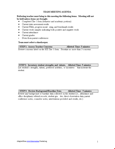 team meeting agenda template in word template