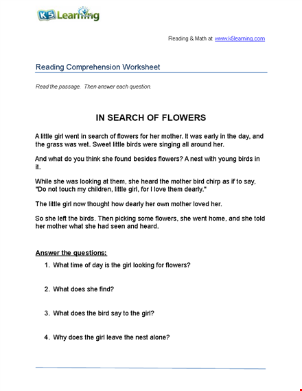 improve your reading skills with a comprehension worksheet template