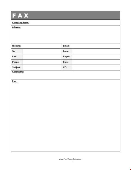 generic fax cover sheet example template