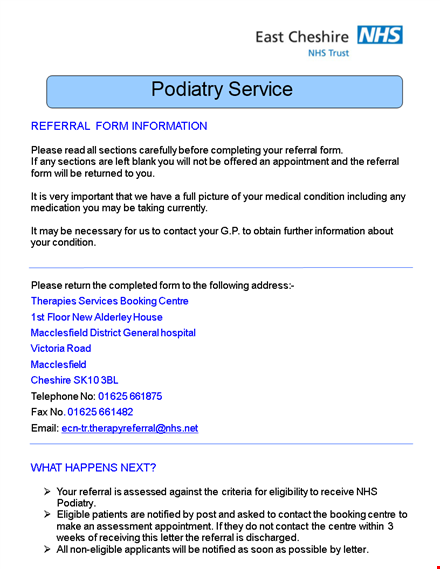 referral form template - medical | please complete | download now template