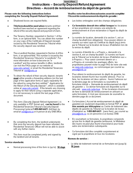 security deposit return letter for tenants template