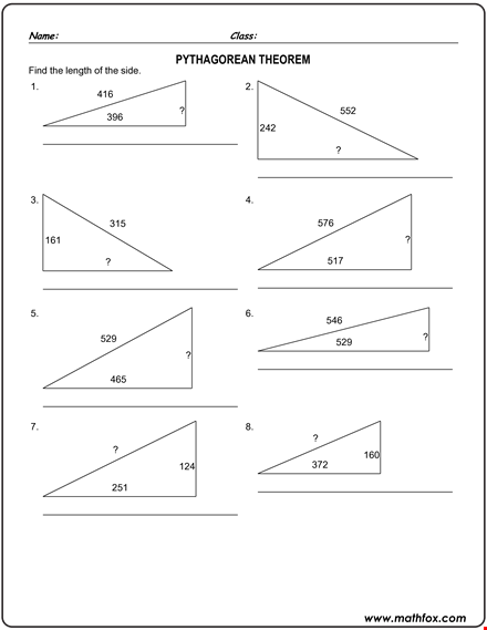 discover the power of the pythagorean theorem for calculating length template