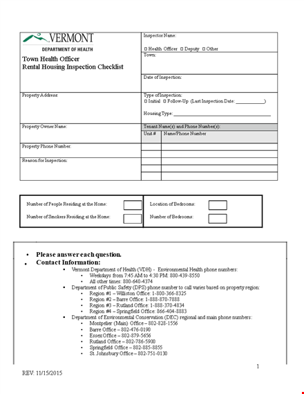 rental home inspection checklist template - ensure correct and reasonable owner compliance template