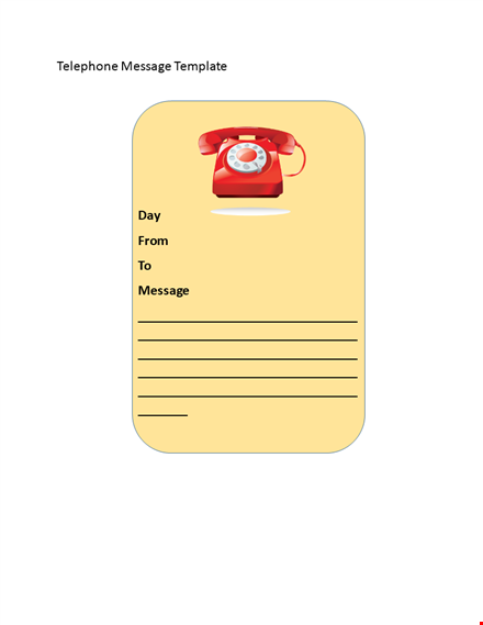 effective phone message template - improve communication template