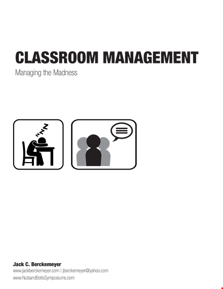 student-focused classroom management plan template