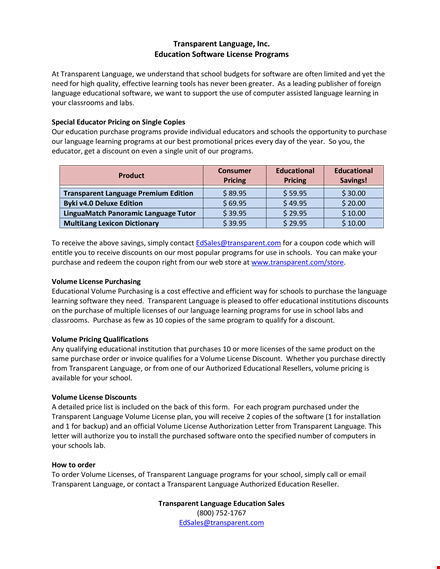 price discount template