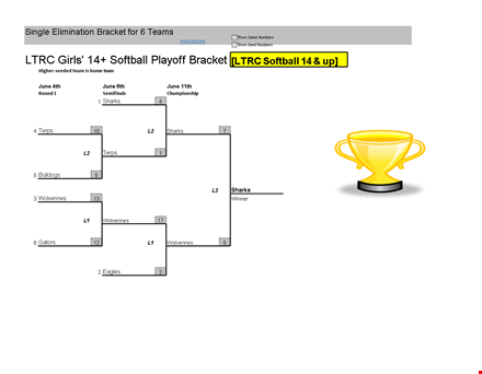 create winning tournament brackets with sharks and wolverines | download now template