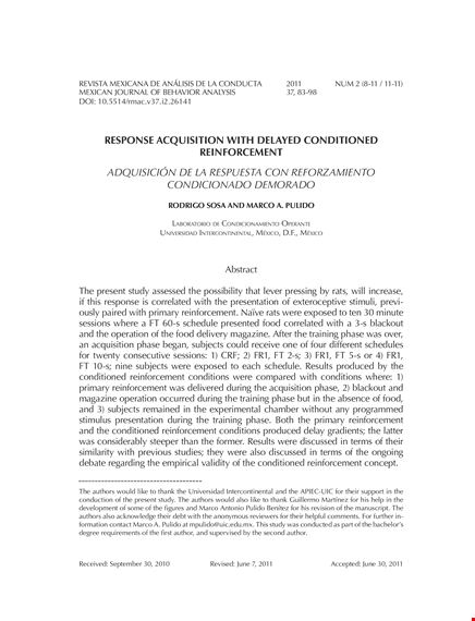 an example of delayed conditioning in subjects and reinforcement template