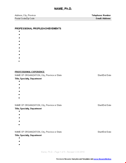 best curriculum vitae template - create an impressive cv template