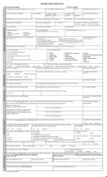 certified death certificate template - create official death certificates template