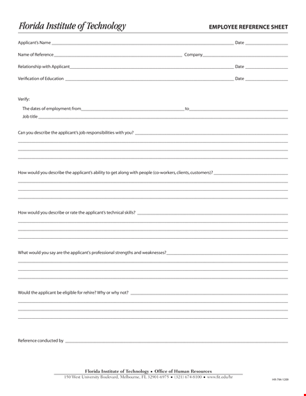 complete your job application with a comprehensive reference sheet template