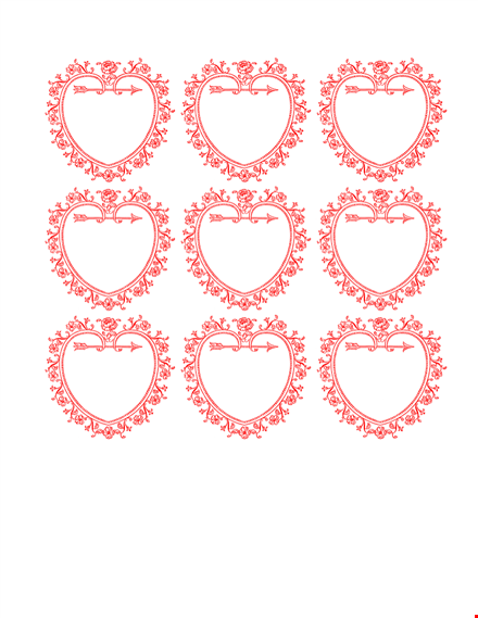 heart shape template for crafts and projects - free printable templates template