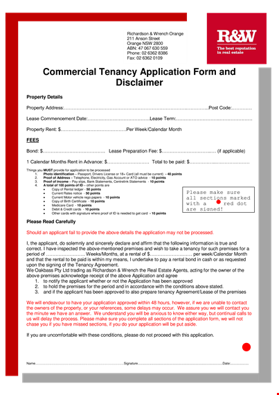 commercial tenant application form - easy and convenient phone application for tenancy information template