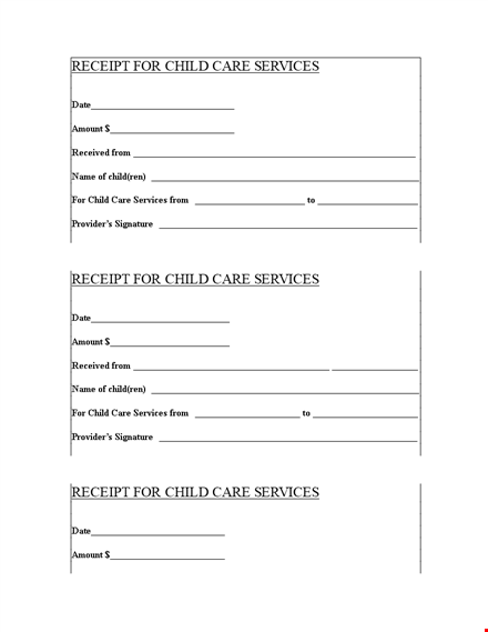 child care service template