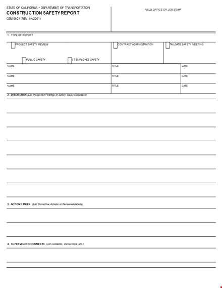 sample construction safety template