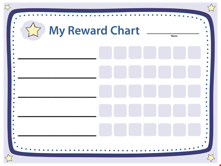 create a positive environment with a reward chart template