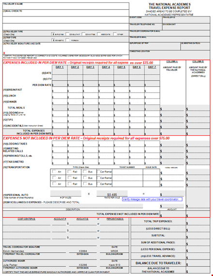 expense report template - track and manage expenses efficiently | perfect for travelers template