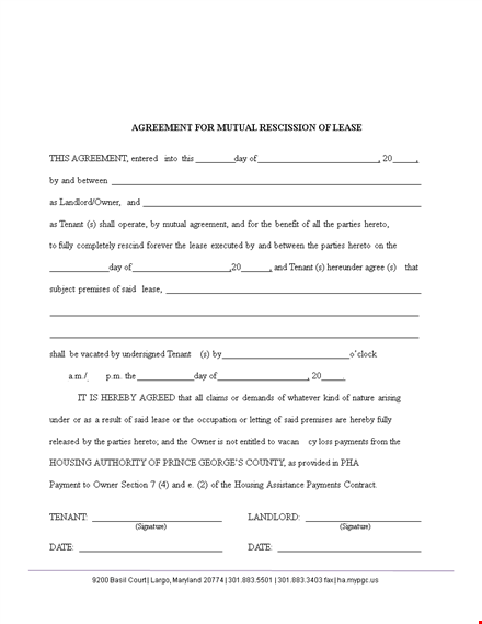 download free rescission agreement template template