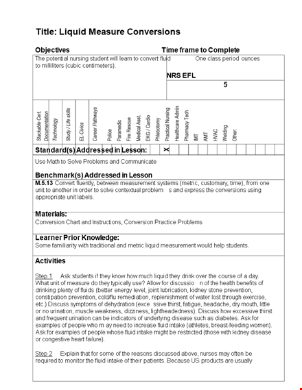 convert medical liquid measurements: ounce to fluid ounces, milliliters, cubic (60 chars) template