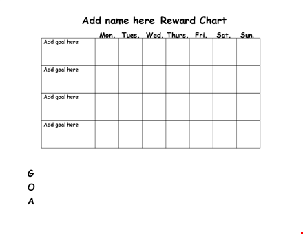 get a customized reward chart for kids - easy and fun! template