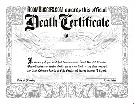 customize and download death certificate templates | instant access template