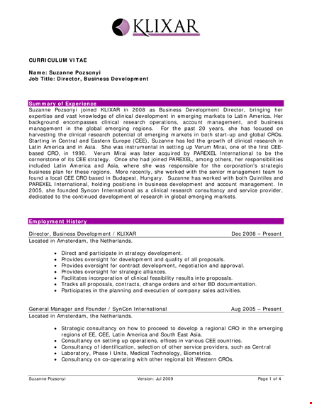 clinical research director curriculum vitae template template