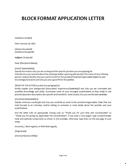 Sample Full Block Letter Format 3392