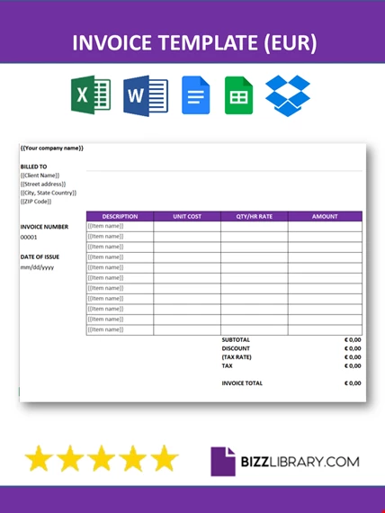 Google docs invoice template free